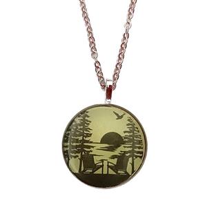 گردنبند مردانه مدل  شبتاب ساحل دریا استیل