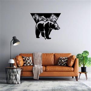 دیوارکوب ماهوت طرح خرس و کوهستان