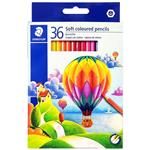 مداد رنگی 36 رنگ استدلر مدل Soft coloured pencils طرح بالن‌ها کد 143C36LJ