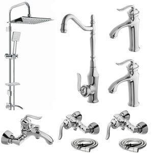 ست شیرآلات  شیرالات رز مدل آرنیکا رویال مجموعه 9 عددی