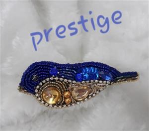 سنجاق سینه جواهر دوزی طرح گنجشک