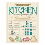 پوستر مدل  آشپزی وینتیج-اندازه‌گیری‌ها و تبدیلات کلاسیک آشپزخانه