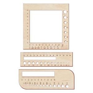 خط کش مدل شابلون بافندگی کد SK2 مجموعه سه عددی