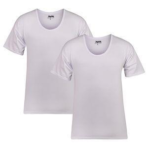 زیرپوش آستین دار مردانه ماییلدا مدل پنبه ای کد 4710-2  رنگ سفید بسته 2 عددی