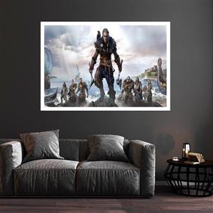 تابلو بکلیت طرح بازی Assassis Creed Valhalla مدل قاب شاسی W-s8787