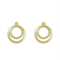 گوشواره طلا 18 عیار زنانه مدوپد مدل حلقه کد GA1-11556 -