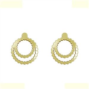 گوشواره طلا 18 عیار زنانه مدوپد مدل حلقه کد GA1-11556 -
