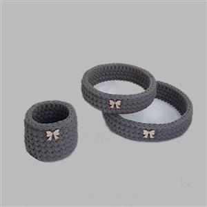 سبد قلاب بافی تریکو  کد 080 مجموعه 3 عددی