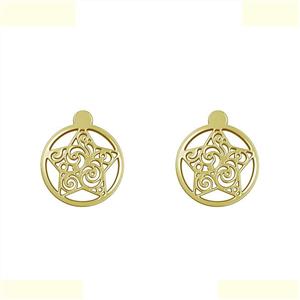 گوشواره طلا 18 عیار زنانه مدوپد مدل ستاره کد GA1-11465 -