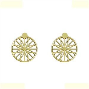 گوشواره طلا 18 عیار زنانه مدوپد مدل خورشید کد GA1-11833 -