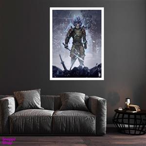 تابلو بکلیت طرح Goku Samurai انیمه مدل قاب شاسی W-S8434