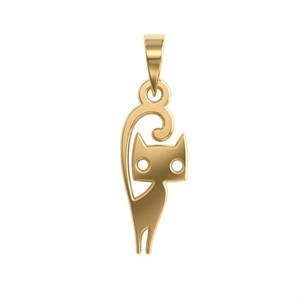آویز گردنبند طلا 18 عیار زنانه مدوپد مدل گربه کد PA1-13115 -