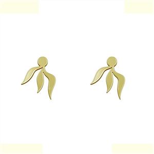 گوشواره طلا 18 عیار زنانه مدوپد مدل برگ کد GA1-12626 -