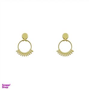 گوشواره طلا 18 عیار زنانه مدوپد مدل هندسی کد GA1-14918 -