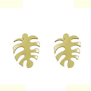 گوشواره طلا 18 عیار زنانه مدوپد مدل برگ کد GA1-12711 -