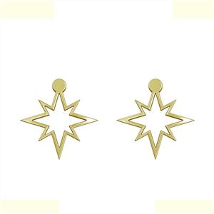 گوشواره طلا 18 عیار زنانه مدوپد مدل ستاره کد GA1-15542 -