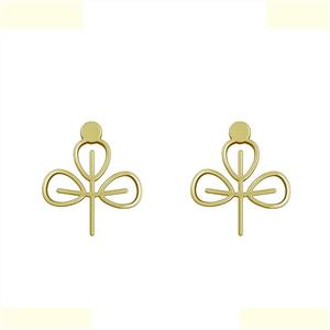 گوشواره طلا 18 عیار زنانه مدوپد مدل برگ کد GA1-15877 -