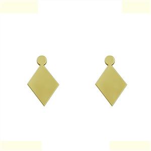 گوشواره طلا 18 عیار زنانه مدوپد مدل لوزی کد GA1-13954 -