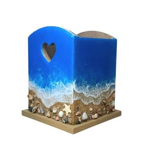 جامدادی رومیزی مدل رزینی طرح دریا و ساحل