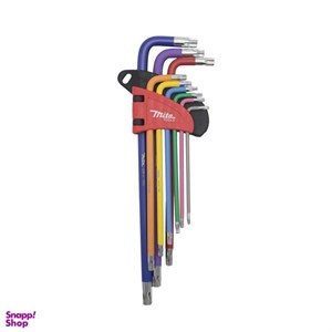 آچار آلن ستاره ای میتا مدل YPB-RANGI-T10-T50 مجموعه 9 عددی