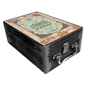 جعبه هدیه چوبی مدل چمدان طرح بهاری کد WS781
