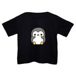 کراپ‌تی شرت آستین کوتاه زنانه مدل پنگوئن کد1