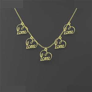 گردنبند طلا 18 عیار زنانه مدوپد مدل love کد RNA11395