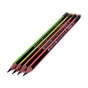 مداد مشکی استورم مدل پاک کن دار HL-102 HB بسته 4 عددی
