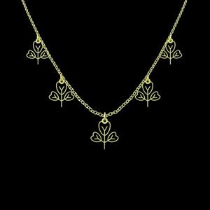 گردنبند طلا 18 عیار زنانه مدوپد مدل برگ کد RNA15889