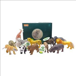 فیگور مدل حیوانات وحشی جنگل بسته 12 عددی