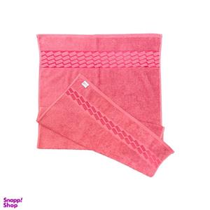 حوله حمام بهباف آذر طرح آرام سایز 100×155 سانتی متر