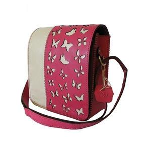 کیف دوشی چرم طبیعی گالری روژه طرح پروانه Rozheh Gallery Leather Bag Butterfly Design