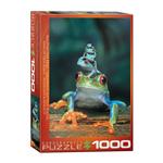 پازل 1000 تکه یوروگرافیکس پازلز مدل 6000-3004 Red-Eyed Tree Frog