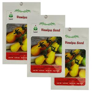 بذر گوجه گلابی زرد درختی اذر سبزینه مدل A721 بسته 3 عددی 