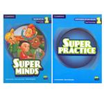 کتاب Super Minds1 and Practice اثر جمعی از نویسندگان انتشارات الوندپویان 2 جلدی