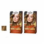 کیت رنگ مو پلت سری DELUX شماره 01-8 حجم 59 میلی لیتر رنگ کاراملی کاپوچینو مجموعه 2 عددی