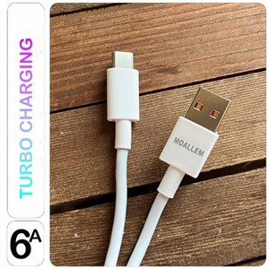کابل تبدیل USB به USB-c معلم مدل 6A Turbo طول 1 متر