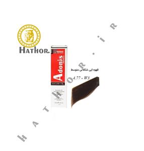رنگ مو پادینا شماره W3-4-77 حجم 100 میلی لیتر رنگ قهوه ای شکلاتی متوسط