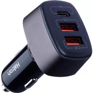 شارژر فندکی 56 وات هترون مدل HCC3210PQ به همراه کابل USB-C