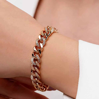 دستبند ژوپینگ نگین دار کد 203434