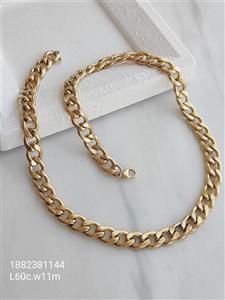 گردنبند استیل کارتیر ضخیم رنگ ثابت ضد حساسیت کیفیت عالی کد 1515157