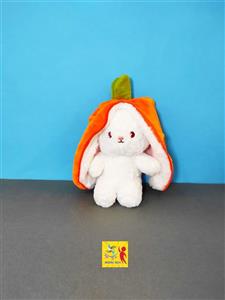 عروسک پولیشی خرگوش سوپرایزی با طرح هویج 20سانتی