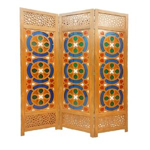 پارتیشن گره چینی مدل پاراوان طلق رنگی کد stg5c مجموعه 3 عددی