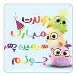 مگنت کاکتی طرح تولد سیمین چهر مدل پرندگان خشمگین Angry Birds کد mg59256