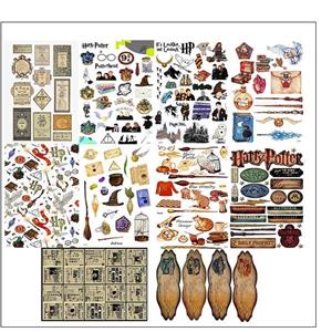 برچسب مشایخ طرح اسکرپ بوک و بولت ژورنال مدل هری پاتر کد V6 بسته 10 عددی