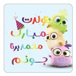مگنت کاکتی طرح تولد محمد برنا مدل پرندگان خشمگین Angry Birds کد mg61053