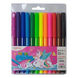 ماژیک رنگ آمیزی یالونگ مدل واتر کالر کد 1 بسته 12 عددی