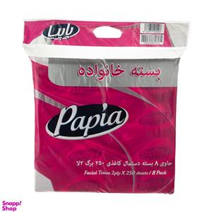دستمال کاغذی 250 برگ کلین آپ مدل اقتصادی بسته 8 عددی