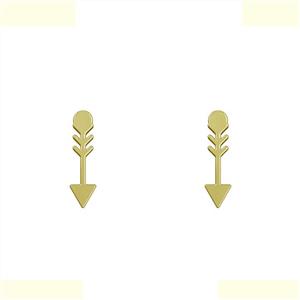 گوشواره طلا 18 عیار زنانه مدوپد مدل تیر کد GA1-12312 -