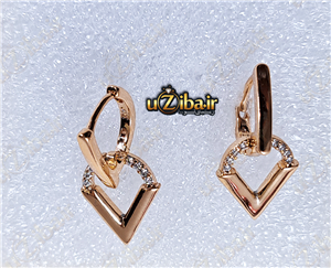 گوشواره ژوپینگ نگین دار استیل زنانه و دخترانه کد 45667